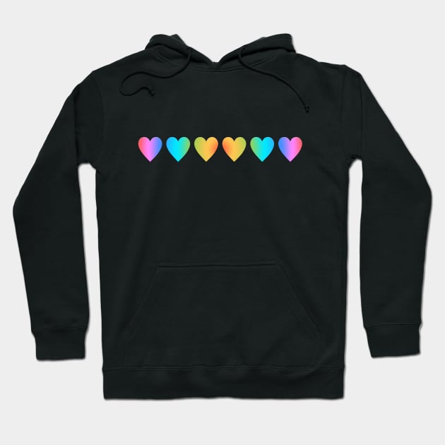 Rainbow Hearts Hoodie by thecrazyones